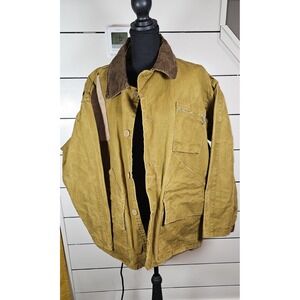Vintage 50s Bullseye Bill Jacket Mens Large Brown Canvas Water Repellent Hunting